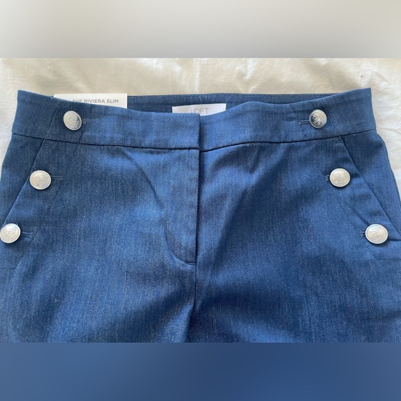 Loft Riviera slim sailor crop pants 6p - Picture 2 of 4